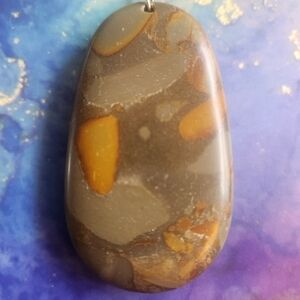 Large Bamboo Jasper Pendant Brooch